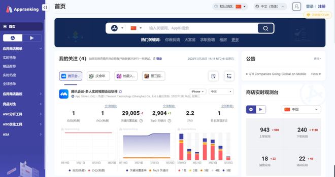 移动数应用据ASO行业工具篇-Appranking