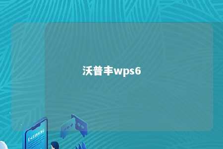 沃普丰wps6 