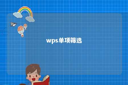 wps单项筛选