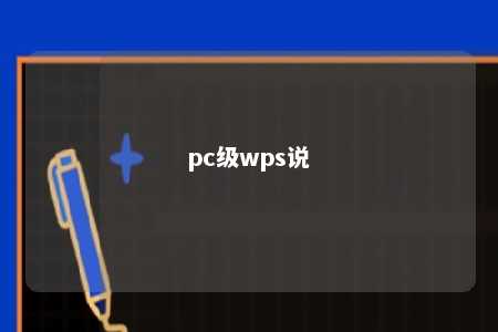 pc级wps说 