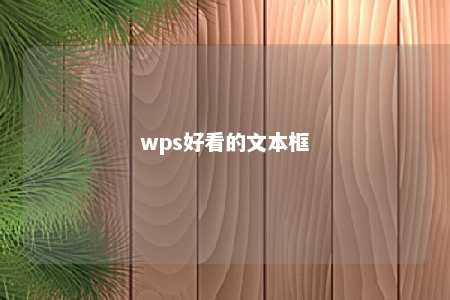 wps好看的文本框