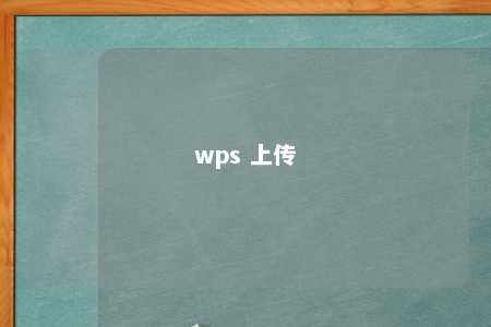 wps 上传