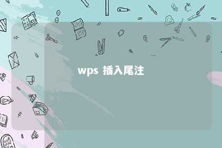 wps 插入尾注