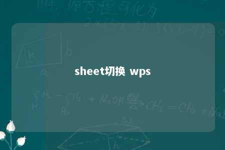 sheet切换 wps