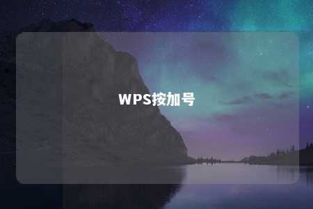 WPS按加号