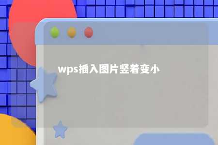 wps插入图片竖着变小 