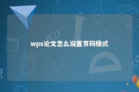 wps论文怎么设置页码格式