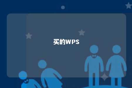 买的WPS 