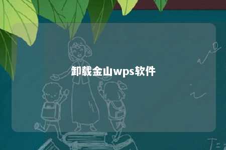 卸载金山wps软件 