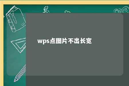 wps点图片不出长宽