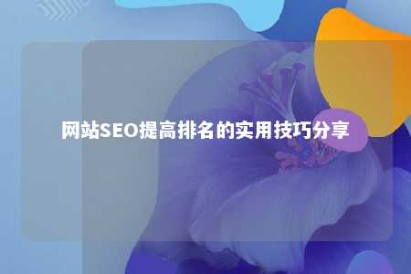 网站SEO提高排名的实用技巧分享 