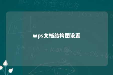 wps文档结构图设置 