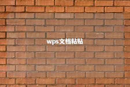 wps文档粘贴