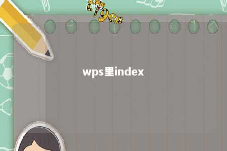 wps里index