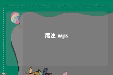 尾注 wps 