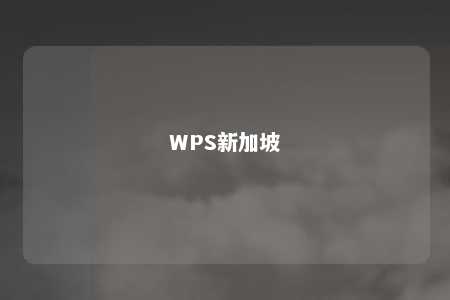 WPS新加坡 