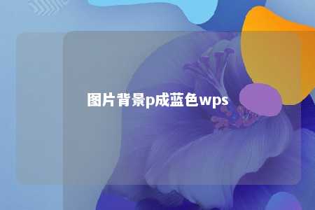 图片背景p成蓝色wps