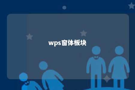 wps窗体板块 