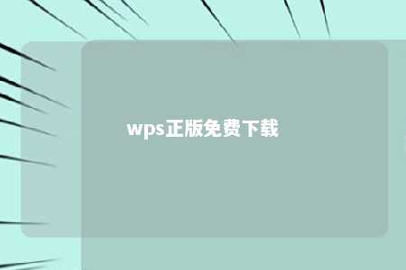 wps正版免费下载 