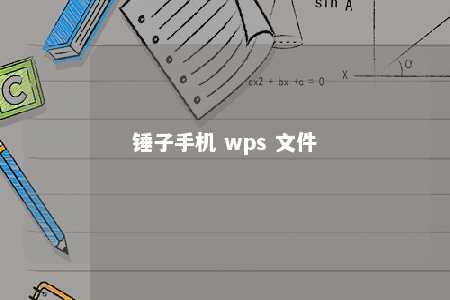 锤子手机 wps 文件 