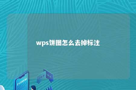 wps饼图怎么去掉标注