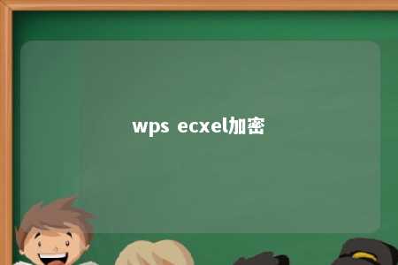 wps ecxel加密