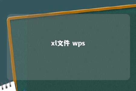 xl文件 wps 