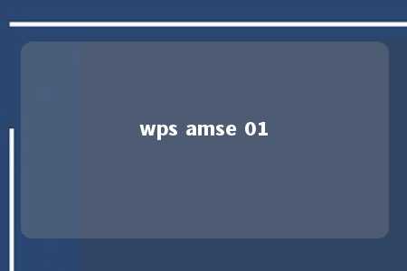 wps amse 01