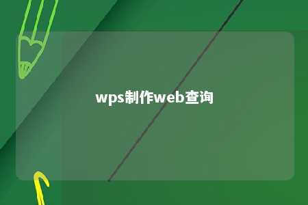 wps制作web查询 