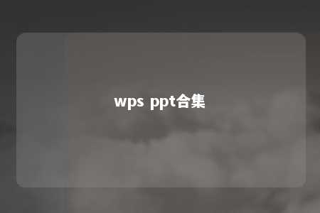 wps ppt合集 