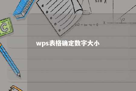 wps表格确定数字大小 