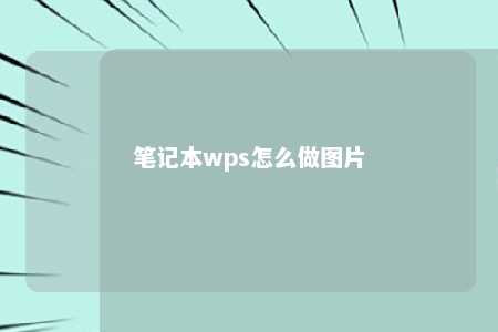 笔记本wps怎么做图片 