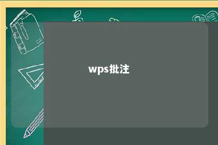 wps批注 