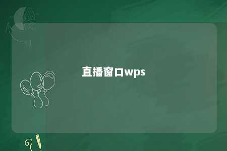 直播窗口wps 