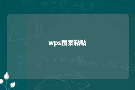 wps图案粘贴 