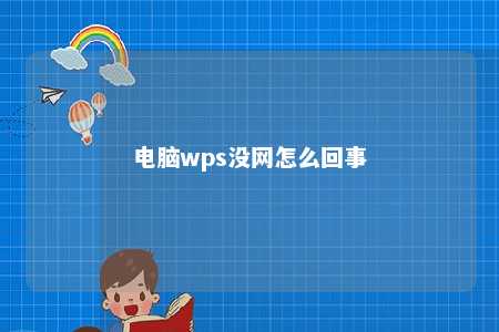 电脑wps没网怎么回事 