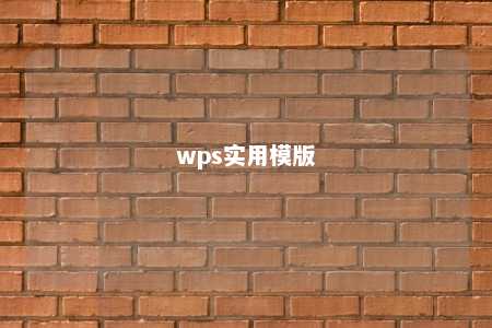 wps实用模版 