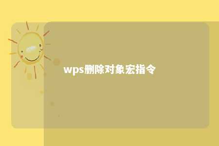 wps删除对象宏指令