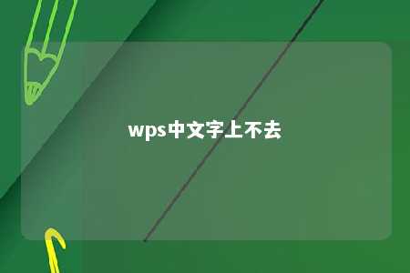 wps中文字上不去 