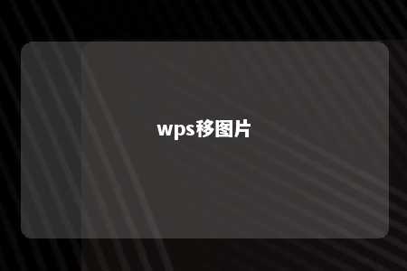 wps移图片 