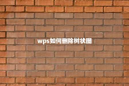 wps如何删除树状图 