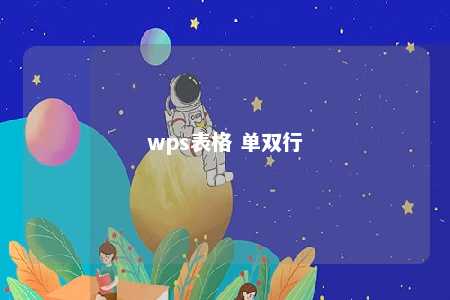 wps表格 单双行