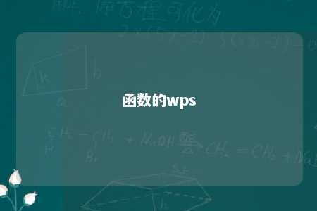 函数的wps