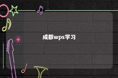 成都wps学习 