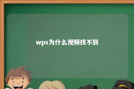 wps为什么视频找不到 