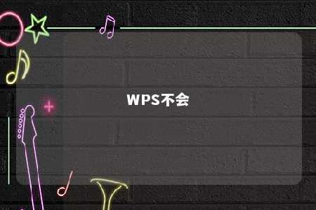 WPS不会 