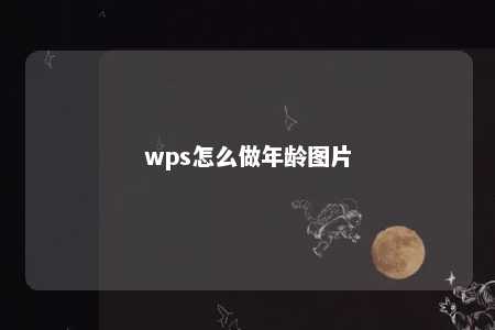 wps怎么做年龄图片